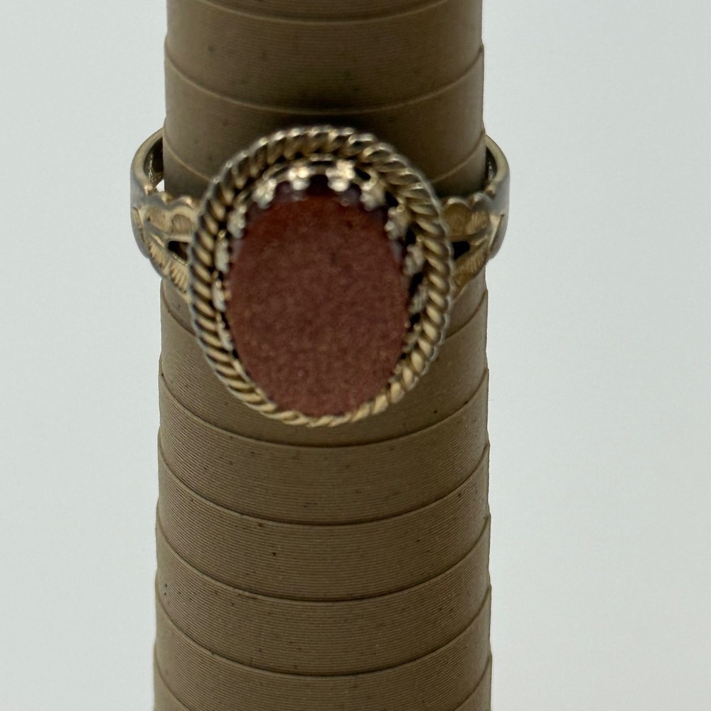 Vintage Goldstone Ring and Filigree Cuff Bracelet Set Gold Tone Boho Jewelry